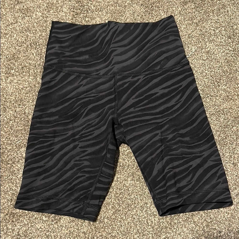 Black Zebra Print Women's Shorts